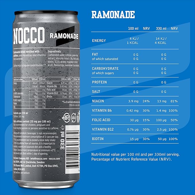 NOCCO BCAA - Focus Ramonade